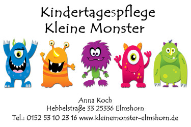 Kindertagespflege Kleine Monster - Kindertagespflege / Tagesmutter in Elmshorn Kindertagespflege Kleine Monster - Kindertagespflege / Tagesmutter in Elmshorn